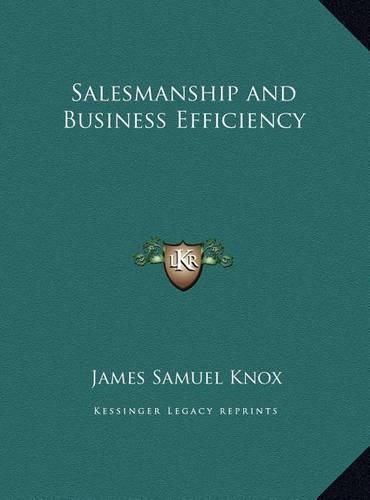 Salesmanship and Business Efficiency