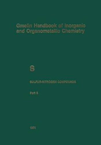 S Sulfur-Nitrogen Compounds: Compounds with Sulfur of Oxidation Number IV