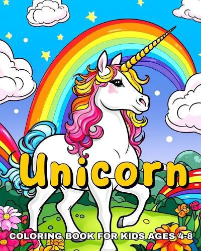 Cover image for Unicorn Coloring Book for Kids Ages 4-8