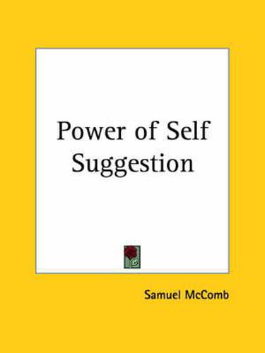 Cover image for Power of Self Suggestion (1916)