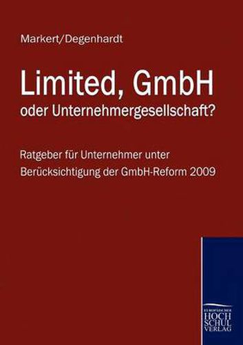 Cover image for Limited, Gmbh Oder Unternehmergesellschaft?