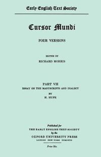 Cover image for Cursor Mundi vol VII Essay on manuscripts and dialect by H Hupe