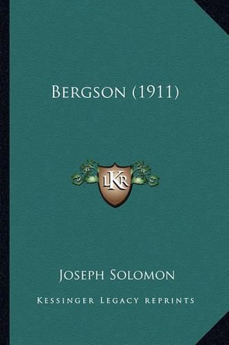 Cover image for Bergson (1911) Bergson (1911)