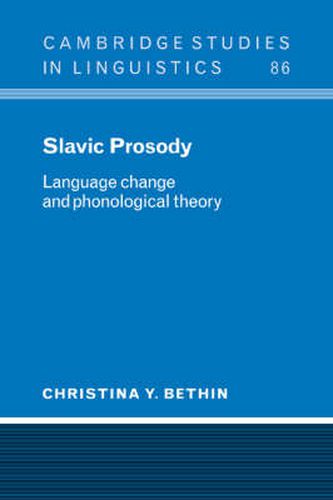 Cover image for Slavic Prosody: Language Change and Phonological Theory