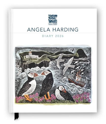 Cover image for Angela Harding 2026 Desk Diary Planner - Week to View, Illustrated throughout