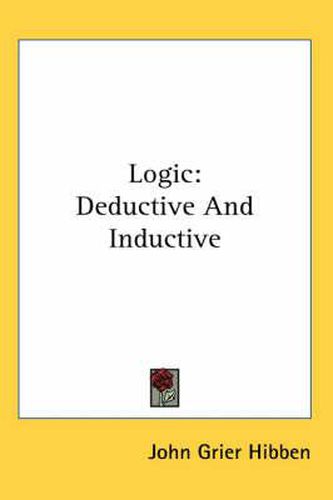 Cover image for Logic: Deductive and Inductive