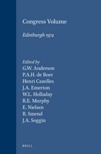 Cover image for Congress Volume Edinburgh 1974