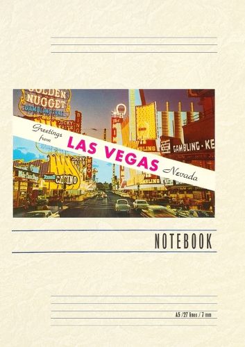 Cover image for Vintage Lined Notebook Greetings from Las Vegas, Nevada