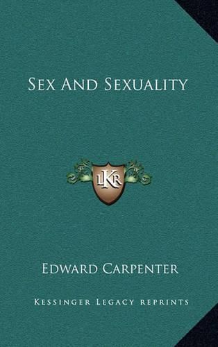 Cover image for Sex and Sexuality