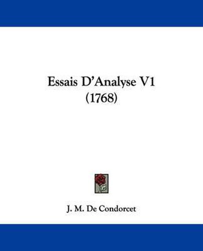 Cover image for Essais D'Analyse V1 (1768)
