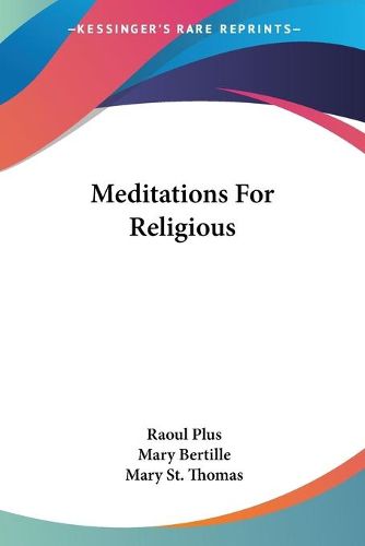 Cover image for Meditations for Religious