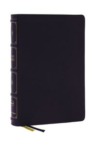 Cover image for NKJV, Large Print Thinline Reference Bible, Blue Letter, Maclaren Series, Leathersoft, Black, Thumb Indexed, Comfort Print: Holy Bible, New King James Version