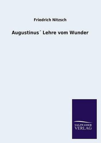 Cover image for Augustinus Lehre Vom Wunder