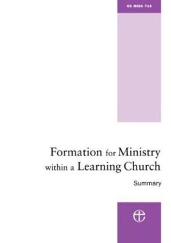 Cover image for Formation for Ministry within a Learning Church - Summary: The Hind Report