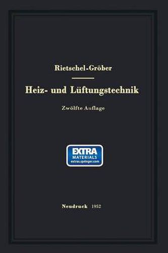 H. Rietschels Lehrbuch Der Heiz- Und Luftungstechnik