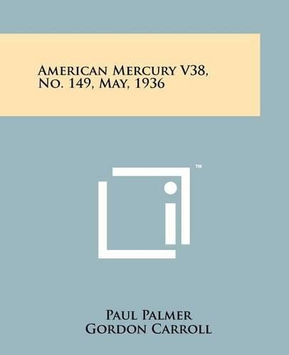 Cover image for American Mercury V38, No. 149, May, 1936