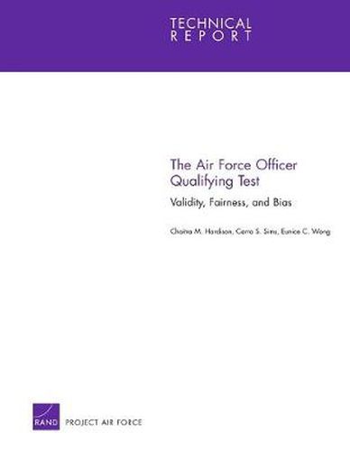 Cover image for The Air Force Officer Qualifying Test: Validity, Fairness and Bias