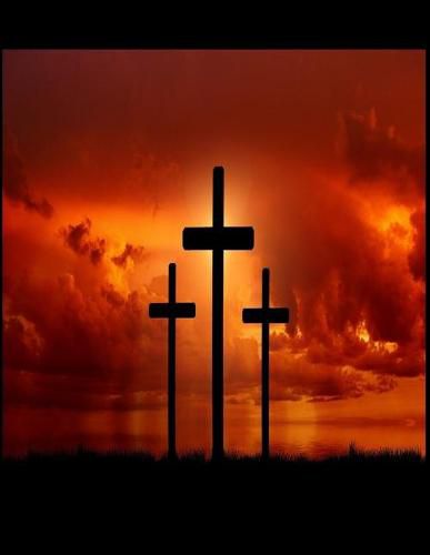 Cover image for The Cross Christian Inspirational Notebook: 100 Pages 8.5 X 11 Wide Ruled Line Paper