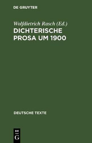 Cover image for Dichterische Prosa um 1900