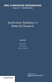 Cover image for Synchrotron Radiation in Materials Research: Volume 143