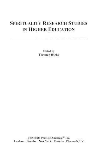 Cover image for Spirituality Research Studies in Higher Education