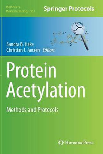 Cover image for Protein Acetylation: Methods and Protocols