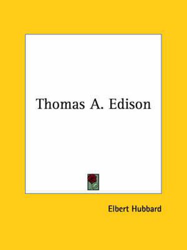 Cover image for Thomas A. Edison