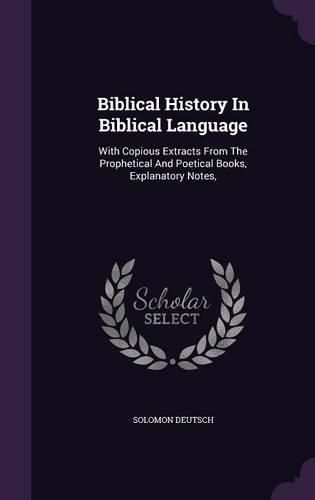 Cover image for Biblical History in Biblical Language: With Copious Extracts from the Prophetical and Poetical Books, Explanatory Notes,