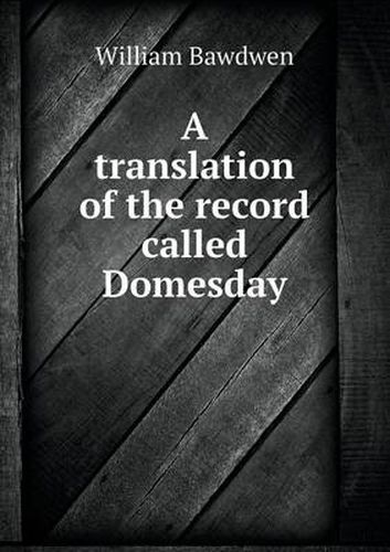 Cover image for A translation of the record called Domesday