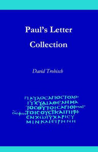 Cover image for Paul's Letter Collection: Tracing the Origins