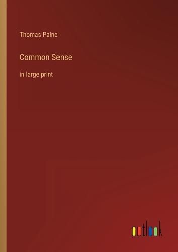 Cover image for Common Sense: in large print
