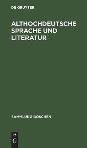 Cover image for Althochdeutsche Sprache und Literatur