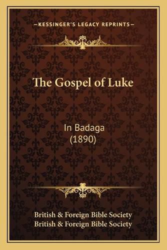 The Gospel of Luke: In Badaga (1890)