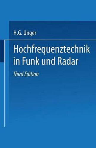 Cover image for Hochfrequenztechnik in Funk Und Radar