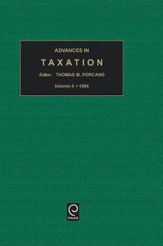 Cover image for Advances in Taxation