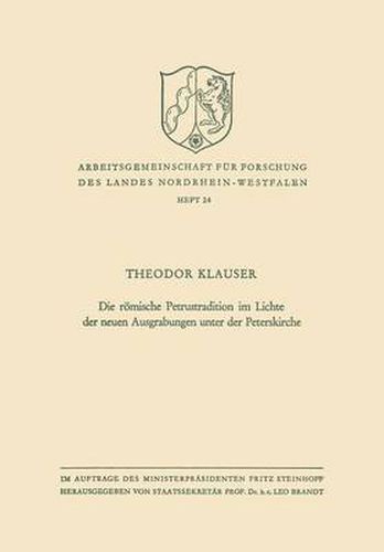 Cover image for Die Roemische Petrustradition Im Lichte Der Neuen Ausgrabungen Unter Der Peterskirche