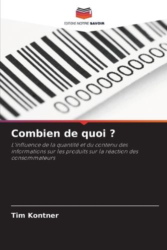 Cover image for Combien de quoi ?