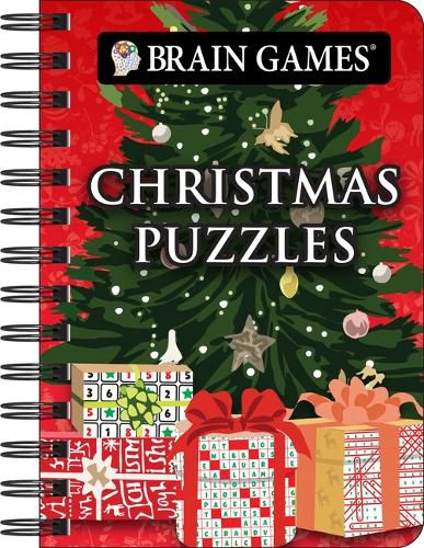 Cover image for Brain Games - To Go - Christmas Puzzles (Tree and Presents Cover)
