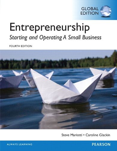 Cover image for Entrepreneurship: Starting and Operating A Small Business, Global Edition