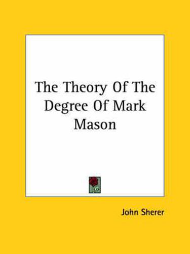 Cover image for The Theory of the Degree of Mark Mason