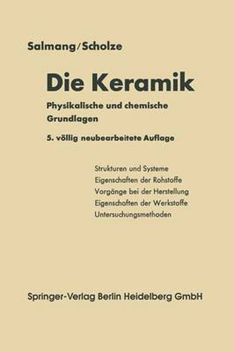 Cover image for Die Physikalischen Und Chemischen Grundlagen Der Keramik