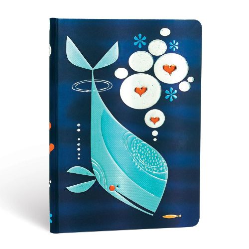 Cover image for Whale and Friend Unlined Hardcover Journal