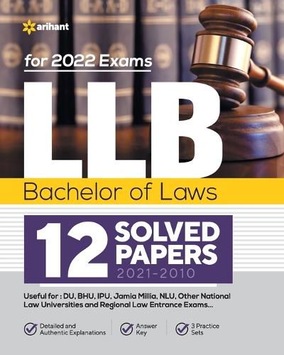 Cover image for LLB Bachelor of Laws 12 Solved Papers (2021-2010) For 2022 Exams