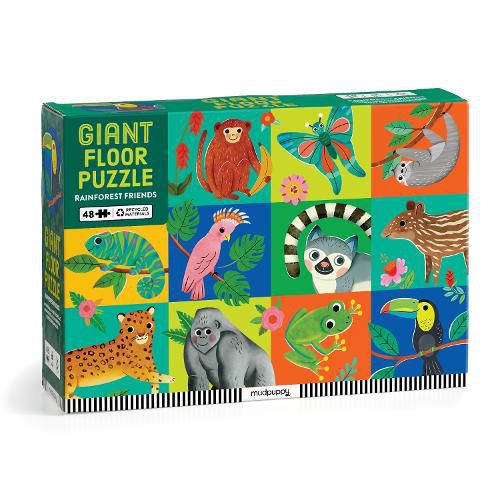 Cover image for Rainforest Friends 48 Piece Giant Floor Puzzle