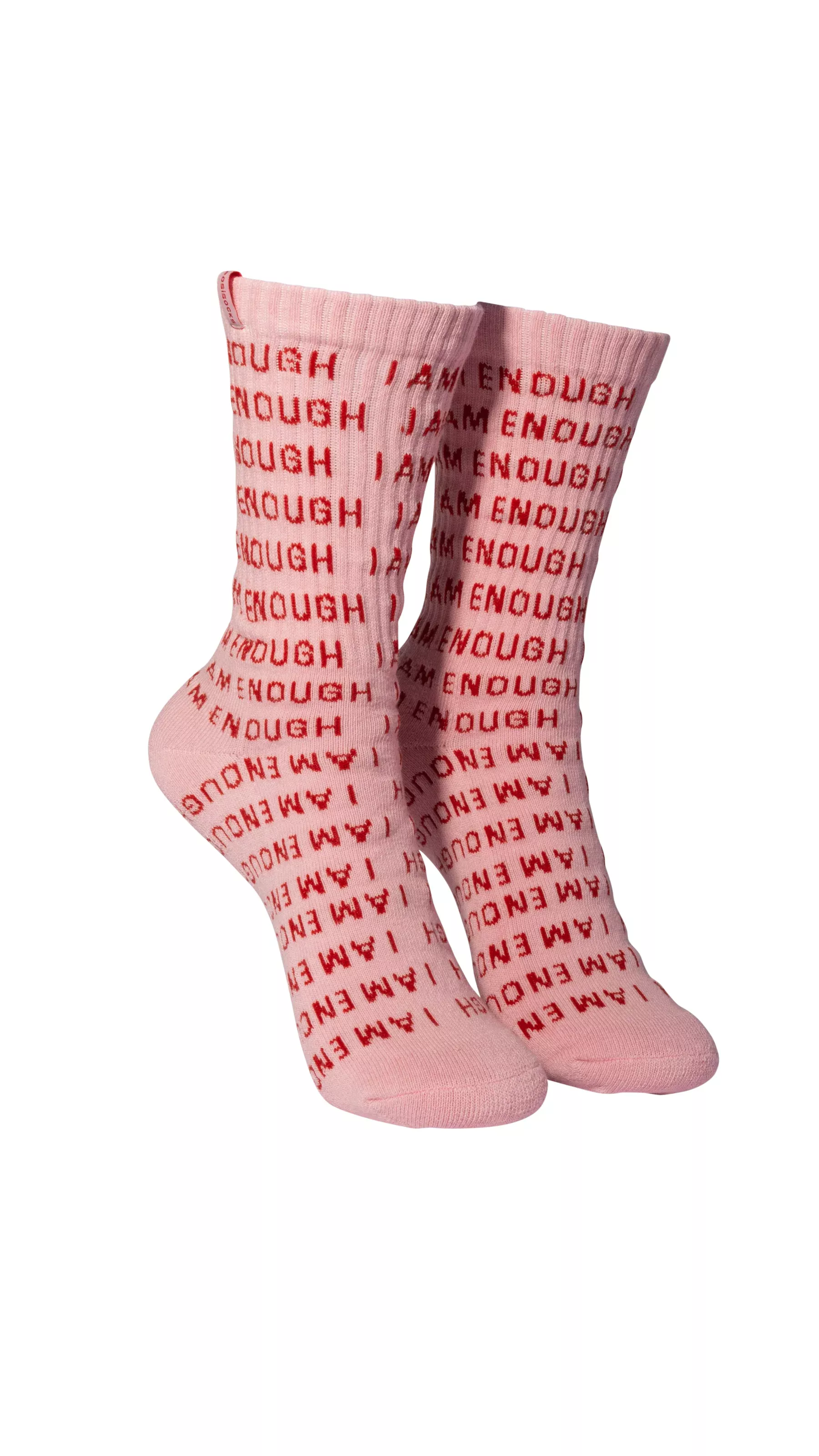 Blush I am Enough - Ladies Crew Socks