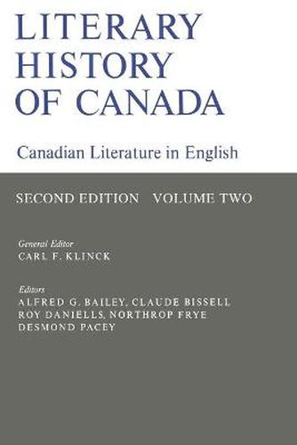 Cover image for Literary History of Canada: Canadian Literature in English (Second Edition) Volume II