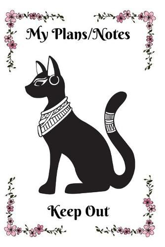 Cover image for Egyptian Cat Bastet Planner/Notebook With Pink Frame