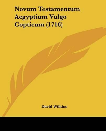 Novum Testamentum Aegyptium Vulgo Copticum (1716)