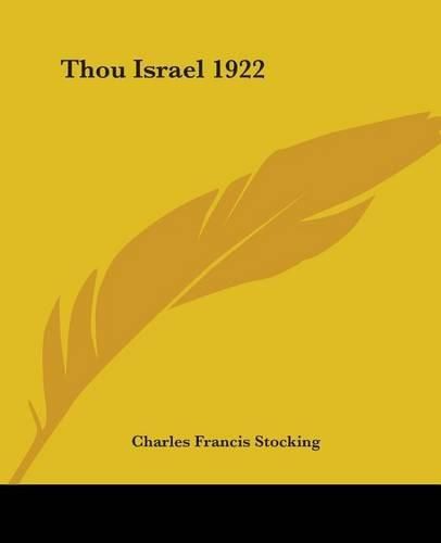 Cover image for Thou Israel 1922