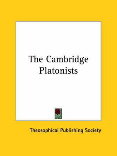 Cover image for The Cambridge Platonists